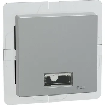 Elektrická zásuvka 433760 Klapka s okénkem symboly IP44, aluminium, Schneider Electric