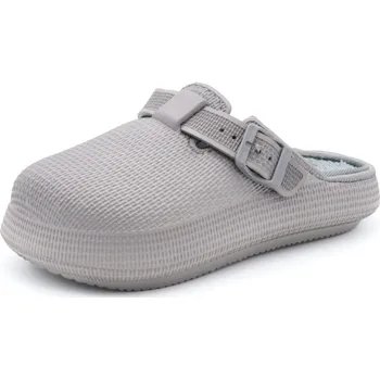 Dámské žabky SAMLUX® Dámské clogsy s kožíškem šedé 588A Barva: Grey, Velikost: 38