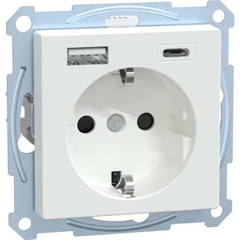 Elektrická zásuvka MEG2367-0325 Zásuvka Schuko 230V s USB A+C 3A, active, Schneider Electric
