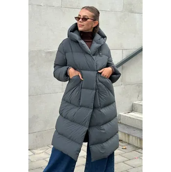 Dámský kabát Dámská dlouhá bunda BLAUER 25WBLDK03168 zelenošedá Velikost: XS