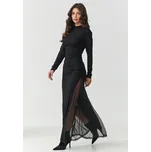 Dámské společenské dlouhé šaty M902 Černá - Makadamia černá S-36