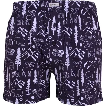 Boxerky Trenýrky Andrie s outdoorovým potiskem PS5929 navy velikost M-46/48