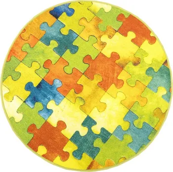 Koberec Koberec Puzzle vícebarevný kruh