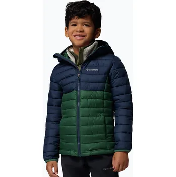 Dívčí bunda Dětská bunda Columbia Powder Lite II Hooded rain forest/collegiate navy