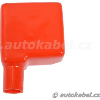 Autobaterie PVC krytka svorky autobaterie, červená, levá
