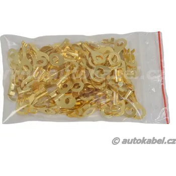Kabelové oko Kabelové očko mosazné krimpovací M5 / 2,5mm², balení.