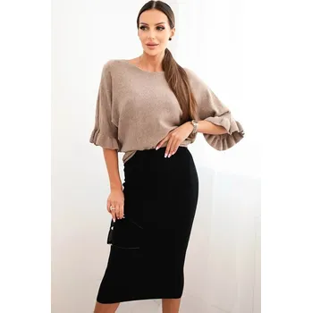 Dámská sukně Dámská viskózová tužková sukně s elastickým pasem černá UNI