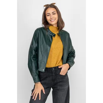 FUNK´N´SOUL Funk'n'Soul koženkový bomber temně zelený Velikost: L