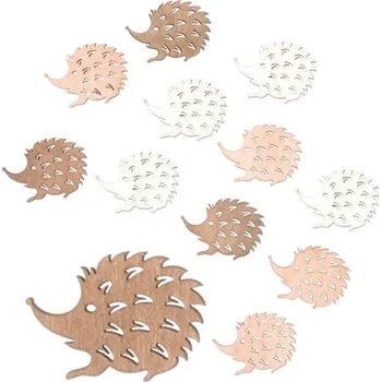 Vánoce ANDĚL Ježek dřevěný 4 cm, 12 ks