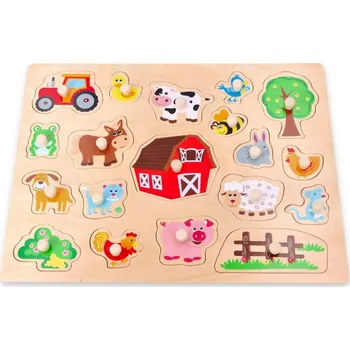 Dřevěná hračka Velká dřevěná skládačka Na venkově