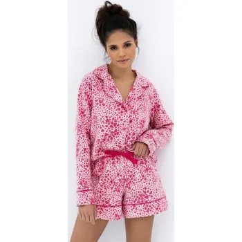 Dámské pyžamo Dámské pyžamo Sensis Kenzie - flanelová bavlna Růžová S