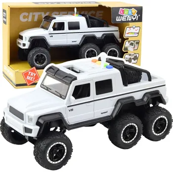 RC model auta Terénní auto pickup 1:16 – s LED světly a zvuky | bílé