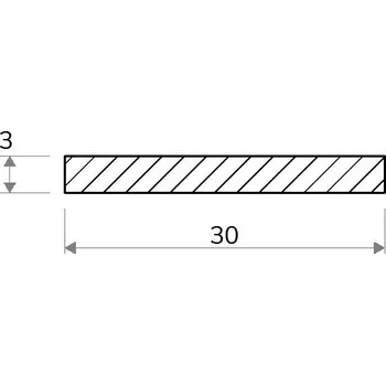 Stavební profil Pozinkovaná plochá ocel 30x3 30 mm x 3 mm x 6000 mm