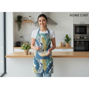 Kuchyňská zástěra Kuchyňská bavlněná zástěra BANANA JUNGLE, zelená, 60x75 cm , 100% bavlna