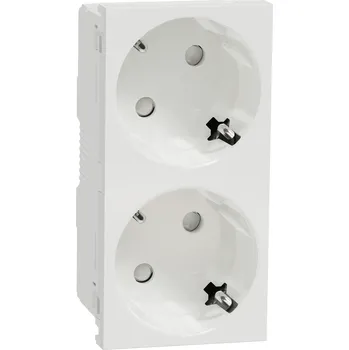 Elektrická zásuvka NU306618 Zásuvka dvojitá 45? SCHUKO, bílá, Schneider Electric