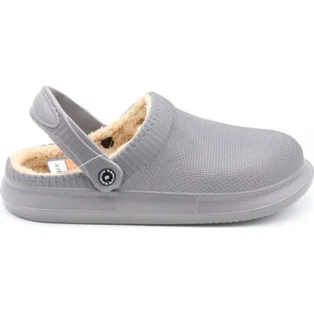 Pánské pantofle SAMLUX® Pánské clogsy s kožíškem šedé 42-43