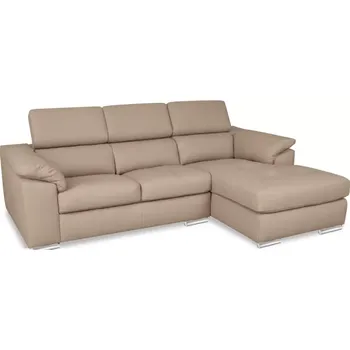 Sedací souprava Kožená rohová sedací souprava LOREN II, pravá, béžová (madras - 142 taupe)