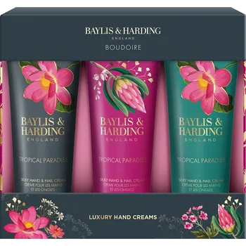 Kosmetická sada Baylis & Harding Tropical Paradise - sada krémů na ruce, 3 ks dárková sada 3 krémů na ruce s tropickou vůní