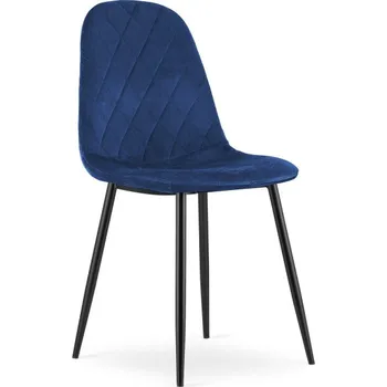 Jídelní židle Set dvou jídelních židlí ASTI samet granátová (černé nohy)