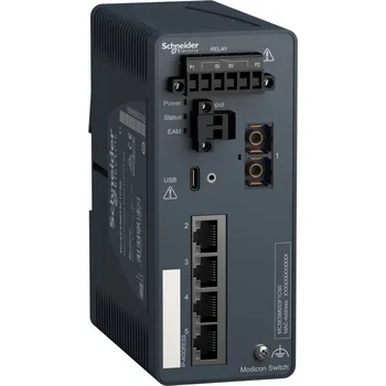 přepínač MCSESM053F1CS0 Modicon řízený přepínač 4TX/1FX-SM, Schneider Electric