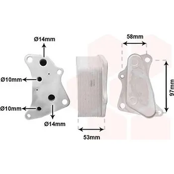 Chladič motoru Olejový chladič, motorový olej VAN WEZEL 37013731