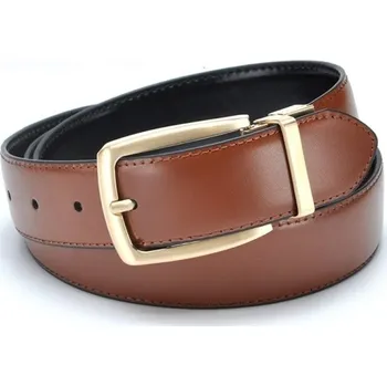 Opasek Pánský kožený pásek L393 hnědá 130 cm 1