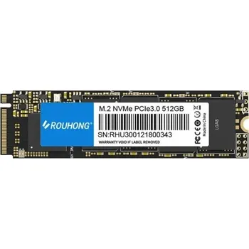 Externí pevný disk ROUHONG SSD NVMe M.2 512GB PCIe 3.0 Vysokorychlostní interní disk SSD pro notebooky a stolní počítače Spolehlivé úložiště a rychlý výkon