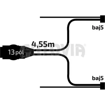 Kabeláž 4,55 m/ 13-pól. zástrčka, s předními vývody QS150, baj5, VAPP