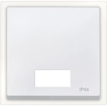 Elektrická zásuvka 433719 Klapka s okénkem symboly, IP44,polar mat, Schneider Electric