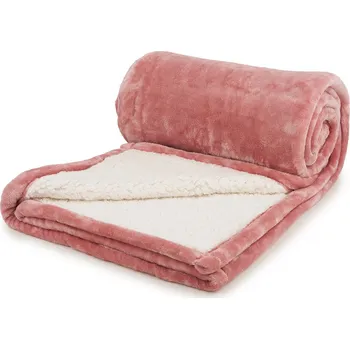 deka Polášek Holešov Mikroplyšová deka růžová velikost lůžkovin 150x200