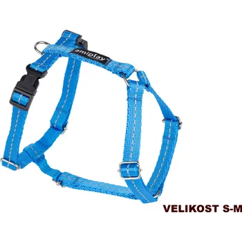 Postroj pro psa Nastavitelný postroj pro psa REFLEX GUARD modrá velikost S, M, L, XL Rozměr: M - 25-40x35-55x2,0 cm
