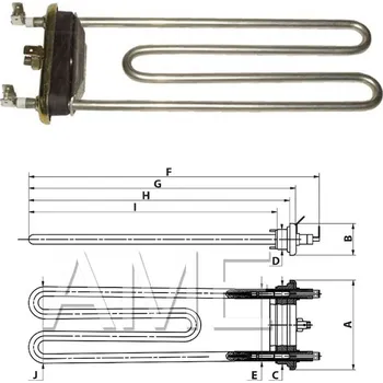 Topné těleso pračky LF420/540 Aspes,Fagor,Whirlpool