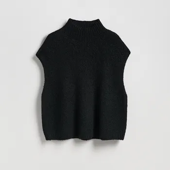 Dámské sako Reserved - Vesta s rolákem - černý - 189HI-99X - 189HI-99X-XL