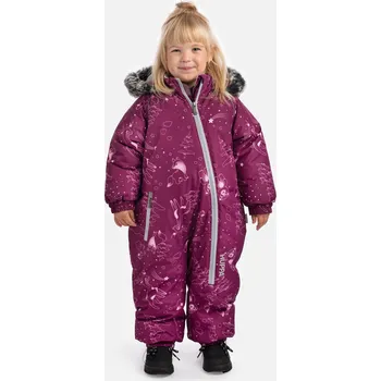 dívčí zimní kombinéza Dětská zimní kombinéza Huppa Ottis burgundy pattern velikost 80