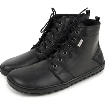 Dámská zimní obuv Vlnka Dámské barefoot kožené boty Devon s tmavou ovčí vlnou černá velikost obuv dospělí 41