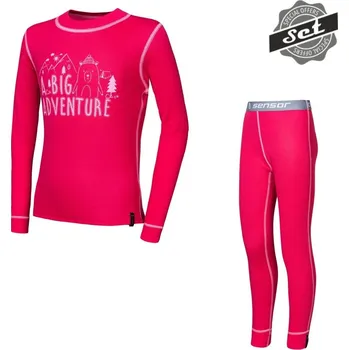 Set dětského termoprádla Funkční oblečení Sensor Double Face Adventure Magenta 90
