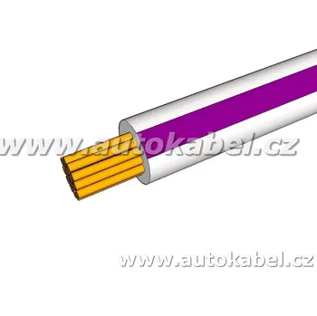 elektrický kabel Autovodič FLRY 0,50 mm² bílý / fialový
