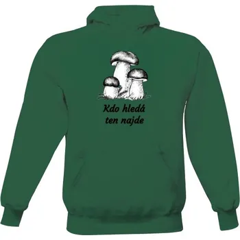 Pánská mikina Pánská mikina s kapucí s potiskem Kdo hledá ten najde pánské