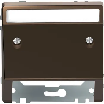 Elektrická zásuvka MEG4540-6052 Šikmá zásuvka s pop., mocca, Schneider Electric