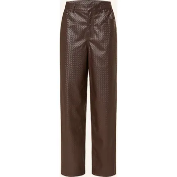 Dámské kalhoty Rotate Dámské Kalhoty V Koženém Vzhledu, hnědá, 38