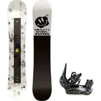 Snowboard Gravity snowboards Snowboard komplet Gravity Flash 24/25 junior + vázání S230 black Velikost: 120 cm, Velikost vázání: M/L