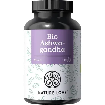 Přírodní produkt Nature Love Bio Ashwagandha (135 kapslí)