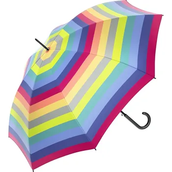 UNITED COLORS OF BENETTON Benetton deštník Dlouhý automatický Barevný Multistripes Lime Punch 86cm/105cm