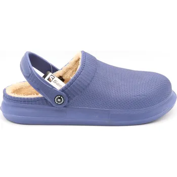 Pánské pantofle SAMLUX® Pánské clogsy s kožíškem modré 29M Barva: Navy, Velikost: 46-47