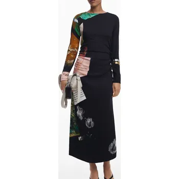 Dámská móda Dlouhé černé šaty Desigual DESIGUAL černá | vícebarevná 3431021