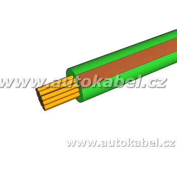 elektrický kabel Autovodič FLRY-B 1,0 mm² , zelený/hnědý