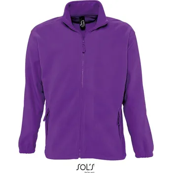 pracovní mikina SOL's Collection Mikina North na zip, fleecová COT255500a6000-dark purple XS Purpurová tmavá