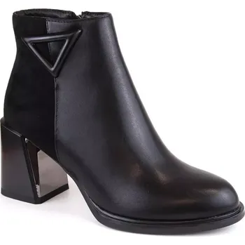 Dámské tenisky D&A S.Barski Premium Collection W OLI238 černé zateplené boty s ozdobným sloupkem 37