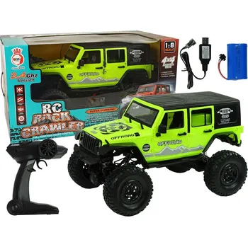 RC model auta RC terénní auto Rock Crawler 2.4 GHz s amortizéry 4x4 zelené
