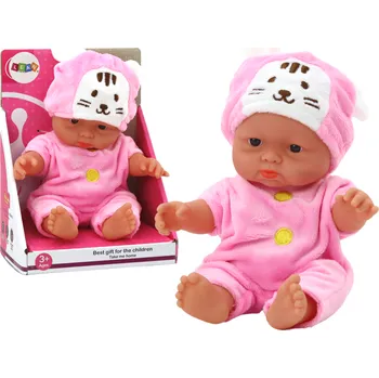 Panenka Panenka miminko růžová – s pohyblivými končetinami a čepičkou